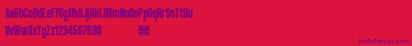 PunkRocker S Demo Font – Purple Fonts on Red Background