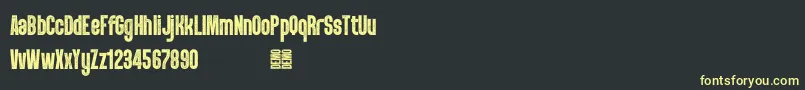 PunkRocker S Demo-Schriftart – Gelbe Schriften auf schwarzem Hintergrund