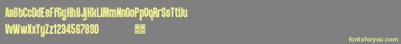 PunkRocker S Demo Font – Yellow Fonts on Gray Background