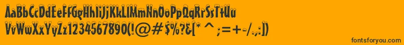 SnowcapBt Font – Black Fonts on Orange Background