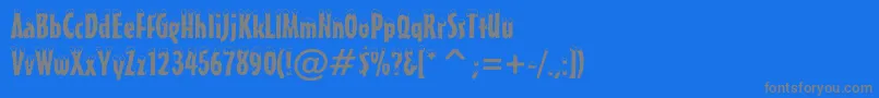 SnowcapBt Font – Gray Fonts on Blue Background