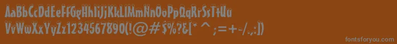 SnowcapBt Font – Gray Fonts on Brown Background