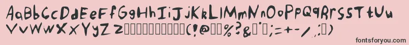 PunkRockHandwriting Regular Font – Black Fonts on Pink Background