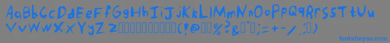 PunkRockHandwriting Regular Font – Blue Fonts on Gray Background