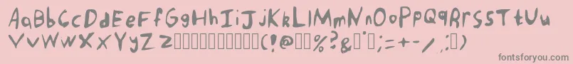 PunkRockHandwriting Regular Font – Gray Fonts on Pink Background