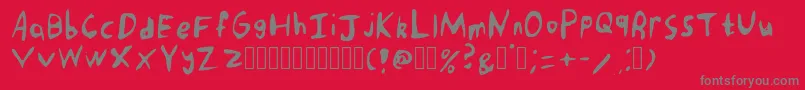 フォントPunkRockHandwriting Regular – 赤い背景に灰色の文字