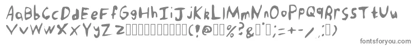 PunkRockHandwriting Regular Font – Gray Fonts on White Background