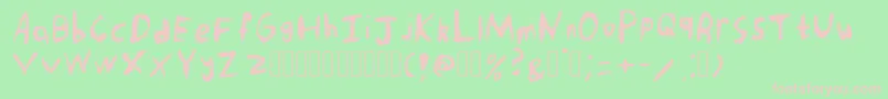 PunkRockHandwriting Regular Font – Pink Fonts on Green Background