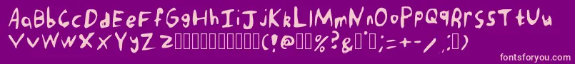 Czcionka PunkRockHandwriting Regular – różowe czcionki na fioletowym tle