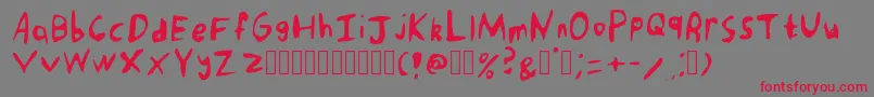 PunkRockHandwriting Regular Font – Red Fonts on Gray Background