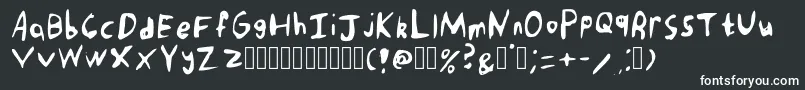 フォントPunkRockHandwriting Regular – 白い文字