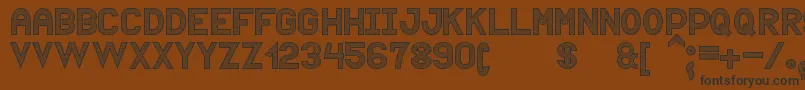 Puntiyisca St Font – Black Fonts on Brown Background