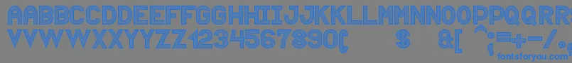Puntiyisca St Font – Blue Fonts on Gray Background