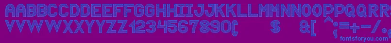Puntiyisca St Font – Blue Fonts on Purple Background