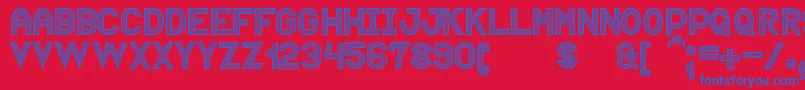 Puntiyisca St Font – Blue Fonts on Red Background