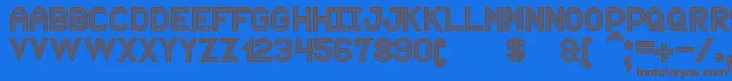 Puntiyisca St Font – Brown Fonts on Blue Background