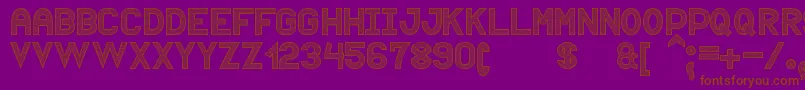 Weitere Informationen zur Puntiyisca St-Schriftart Puntiyisca St-Schriftart – Braune Schriften auf violettem Hintergrund