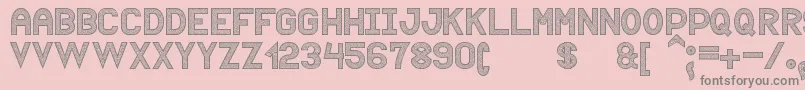 Puntiyisca St Font – Gray Fonts on Pink Background