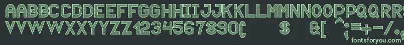 Puntiyisca St Font – Green Fonts on Black Background