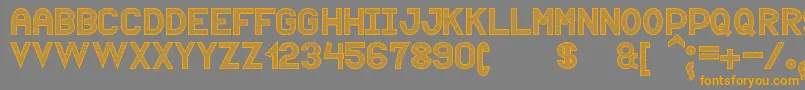 Puntiyisca St Font – Orange Fonts on Gray Background