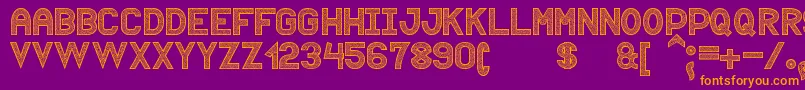 Puntiyisca St Font – Orange Fonts on Purple Background
