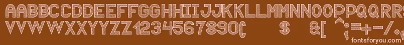 Puntiyisca St Font – Pink Fonts on Brown Background