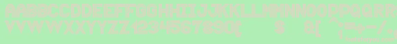 Puntiyisca St Font – Pink Fonts on Green Background