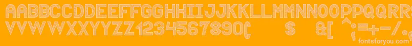 Weitere Informationen zur Puntiyisca St-Schriftart Puntiyisca St-Schriftart – Rosa Schriften auf orangefarbenem Hintergrund