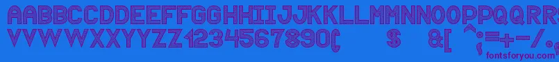 Puntiyisca St Font – Purple Fonts on Blue Background