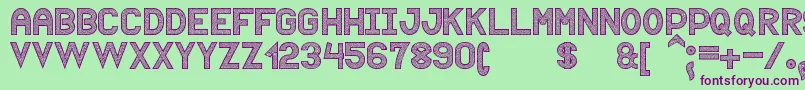 Puntiyisca St Font – Purple Fonts on Green Background