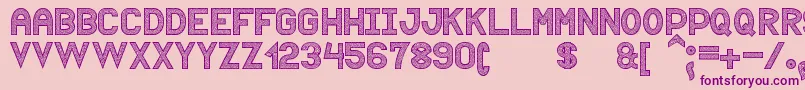 Puntiyisca St Font – Purple Fonts on Pink Background