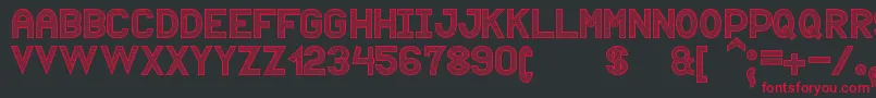 Puntiyisca St Font – Red Fonts on Black Background