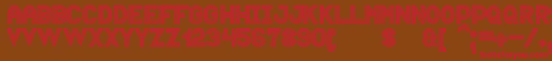 Puntiyisca St Font – Red Fonts on Brown Background