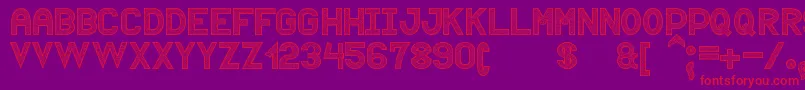 Puntiyisca St Font – Red Fonts on Purple Background