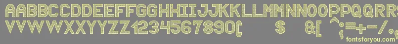 Puntiyisca St Font – Yellow Fonts on Gray Background