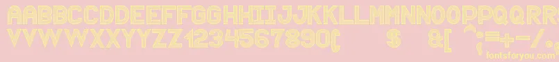 Puntiyisca St Font – Yellow Fonts on Pink Background
