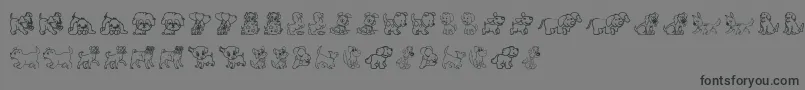 Pupies Font – Black Fonts on Gray Background