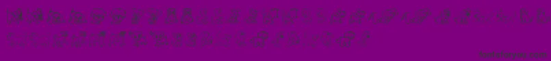 Pupies Font – Black Fonts on Purple Background