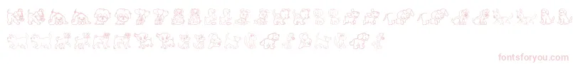 Pupies Font – Pink Fonts on White Background