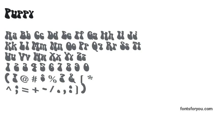 Шрифт Puppy    (137533) – алфавит, цифры, специальные символы