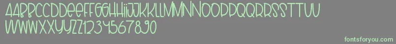 Puppy Font – Green Fonts on Gray Background