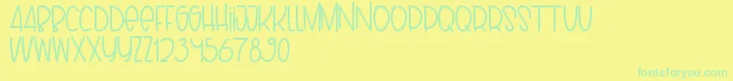 フォントPuppy – 黄色い背景に緑の文字