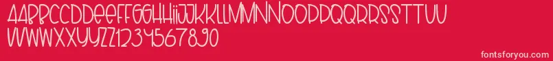 Weitere Informationen zur Puppy-Schriftart Puppy-Schriftart – Rosa Schriften auf rotem Hintergrund