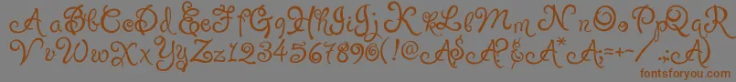 PuppyPooky Font – Brown Fonts on Gray Background