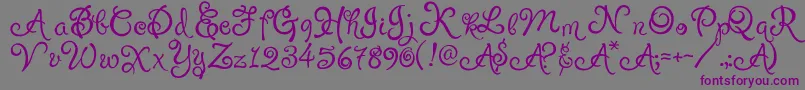 PuppyPooky Font – Purple Fonts on Gray Background