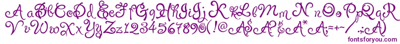 PuppyPooky Font – Purple Fonts on White Background