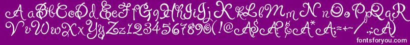 PuppyPooky Font – White Fonts on Purple Background