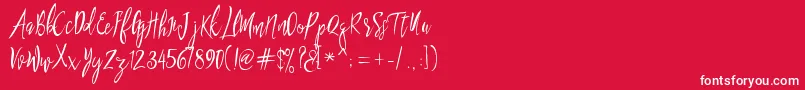 puralova Regular Font – White Fonts on Red Background