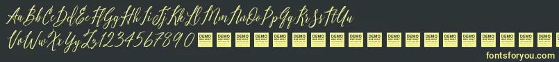 Pure Seduction   Demo Font – Yellow Fonts on Black Background