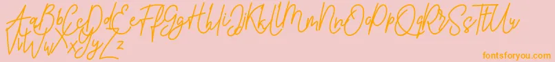 Pure Tintri FREE Font – Orange Fonts on Pink Background